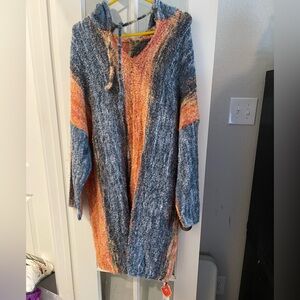 Cider Blue and Orange Women's Cardigan